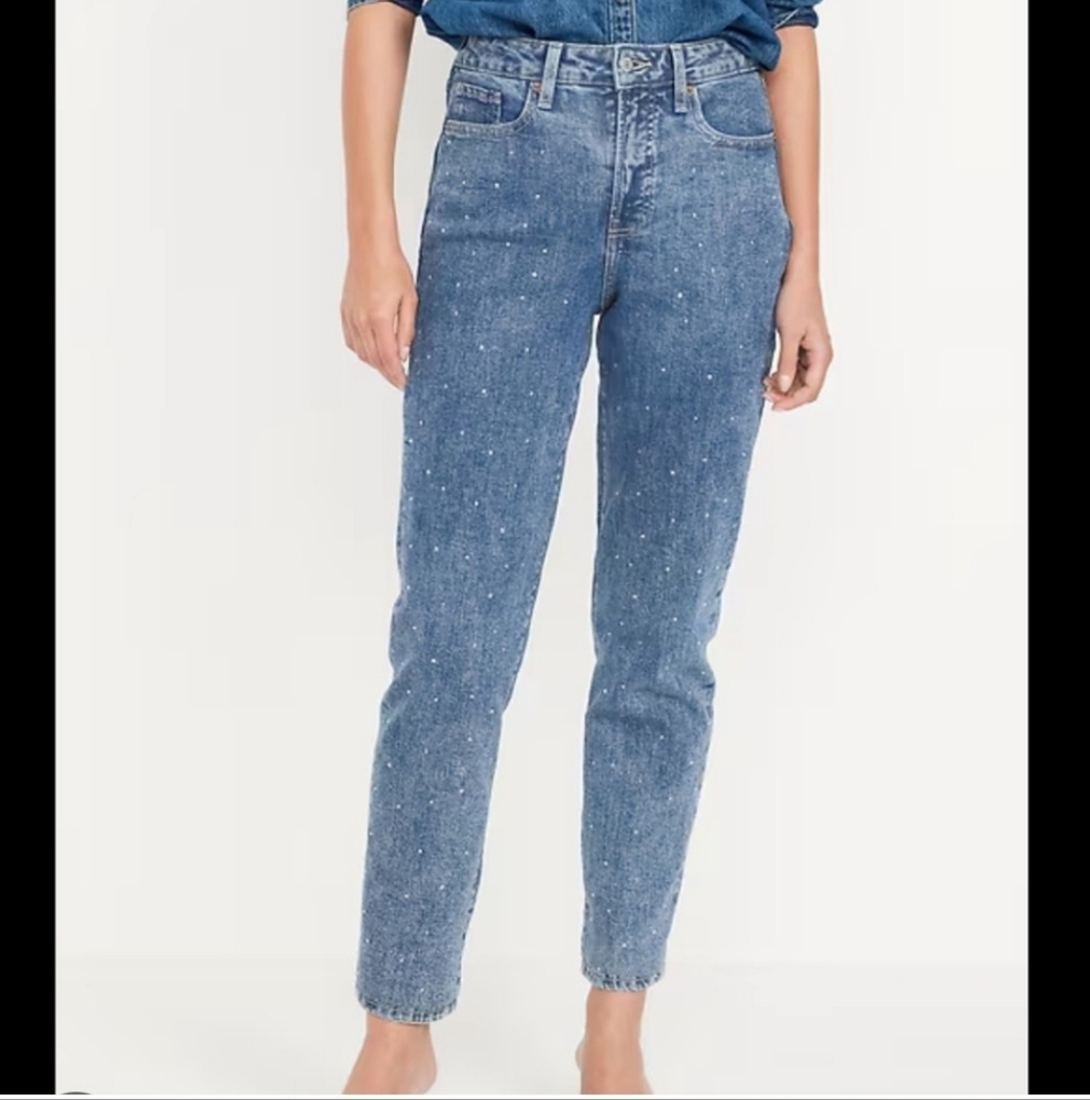 Old Navy OG Embellished Straight Jeans Size 4